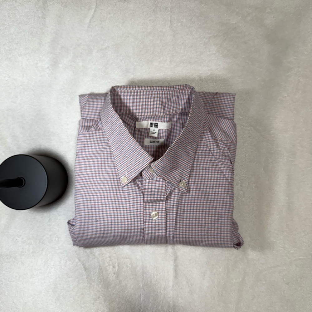 Uniqlo Red Casual Button Down Shirt